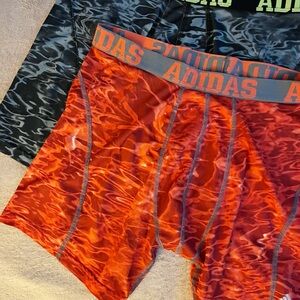 Adidas Lightweight Orange/Red & Black/Grey Compression Short Bundle Gently Used